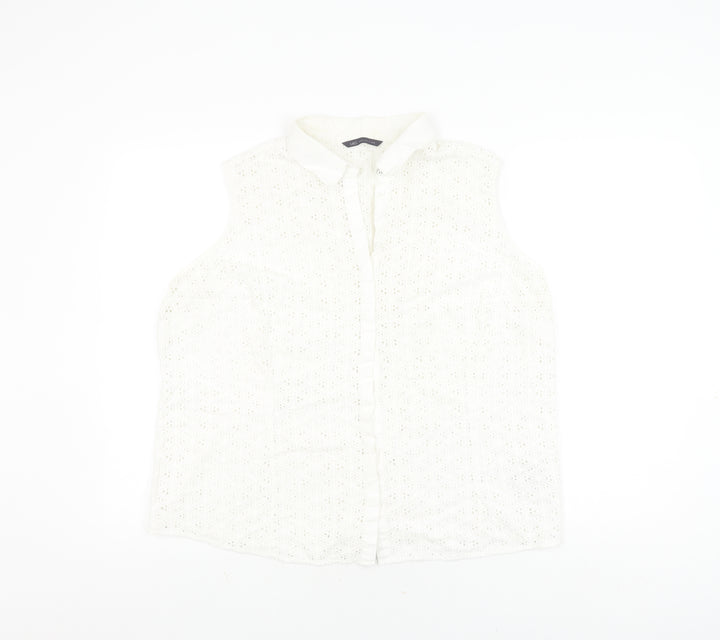 Marks and Spencer Women's White Blouse, Size 22