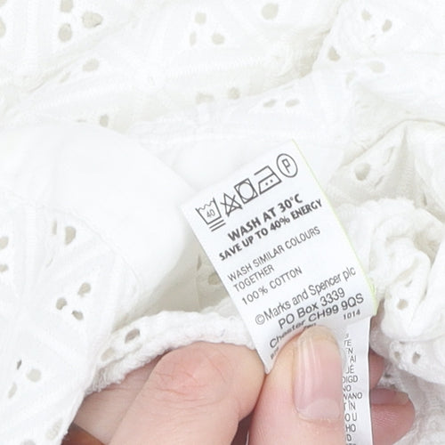 Marks and Spencer Women's White Blouse, Size 22