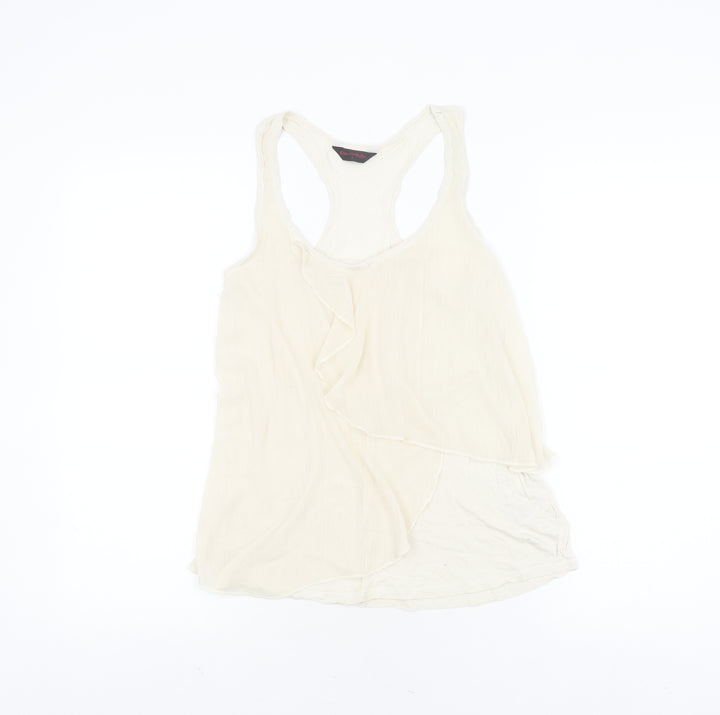 Miss Selfridge Ivory Sleeveless Camisole Top Size 6
