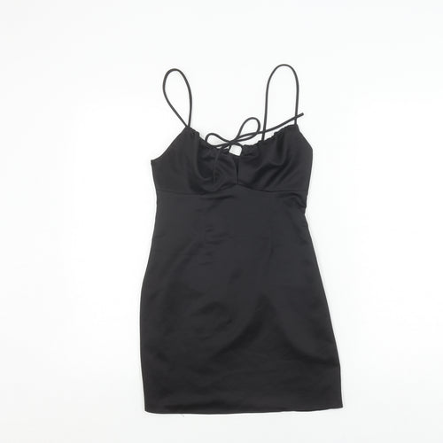 Topshop Women's Black Petite Slip Dress, Size 4