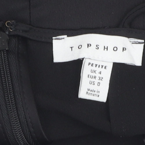 Topshop Women's Black Petite Slip Dress, Size 4