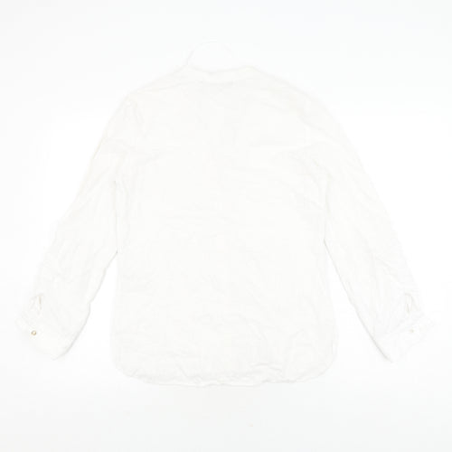 Zara Women's White Button-Up Shirt XS