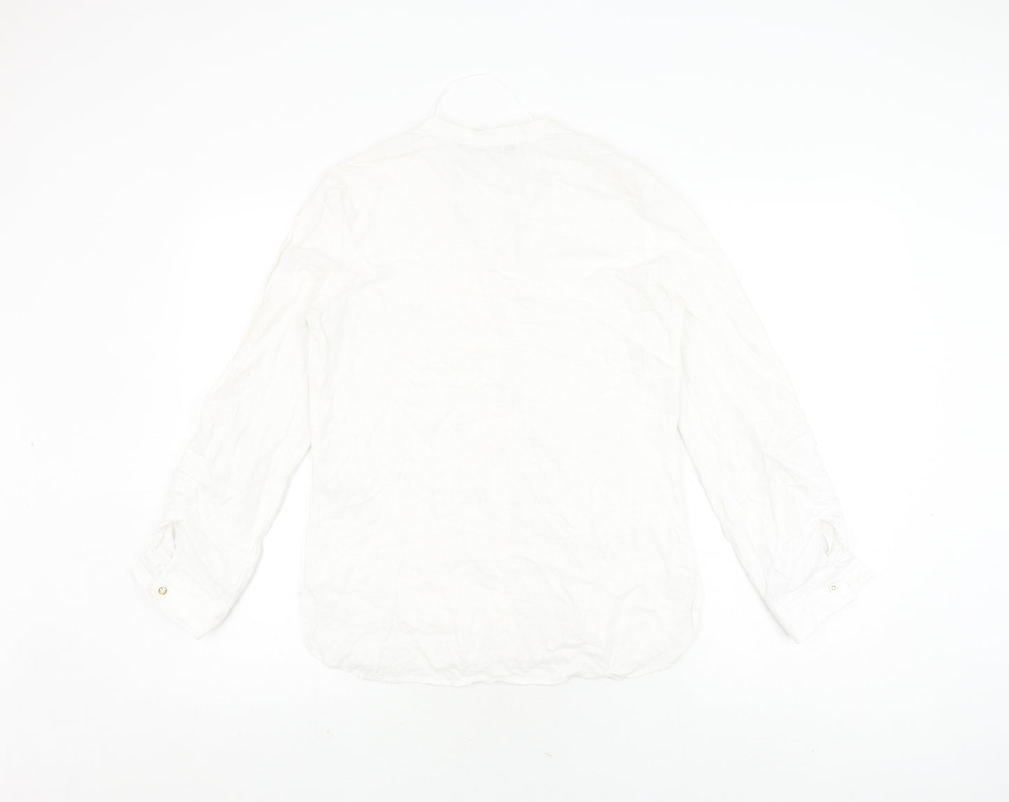 Zara Women's White Button-Up Shirt XS