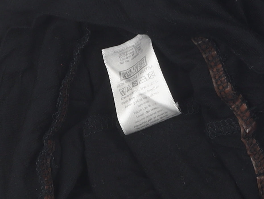 Wallis Women's Black Tunic Blouse Size 12