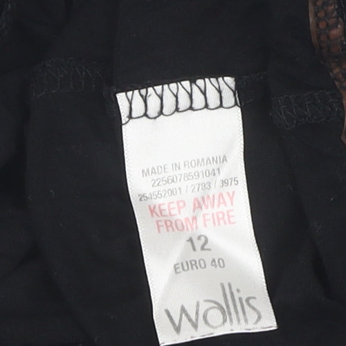 Wallis Women's Black Tunic Blouse Size 12