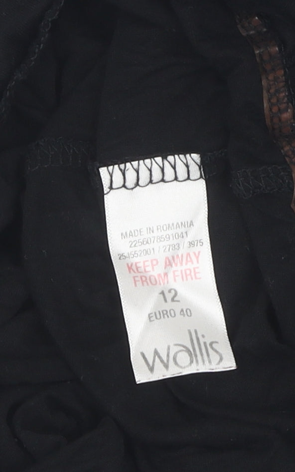 Wallis Women's Black Tunic Blouse Size 12