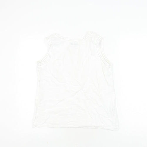 Marks and Spencer Women's White Tank Top - Size 16