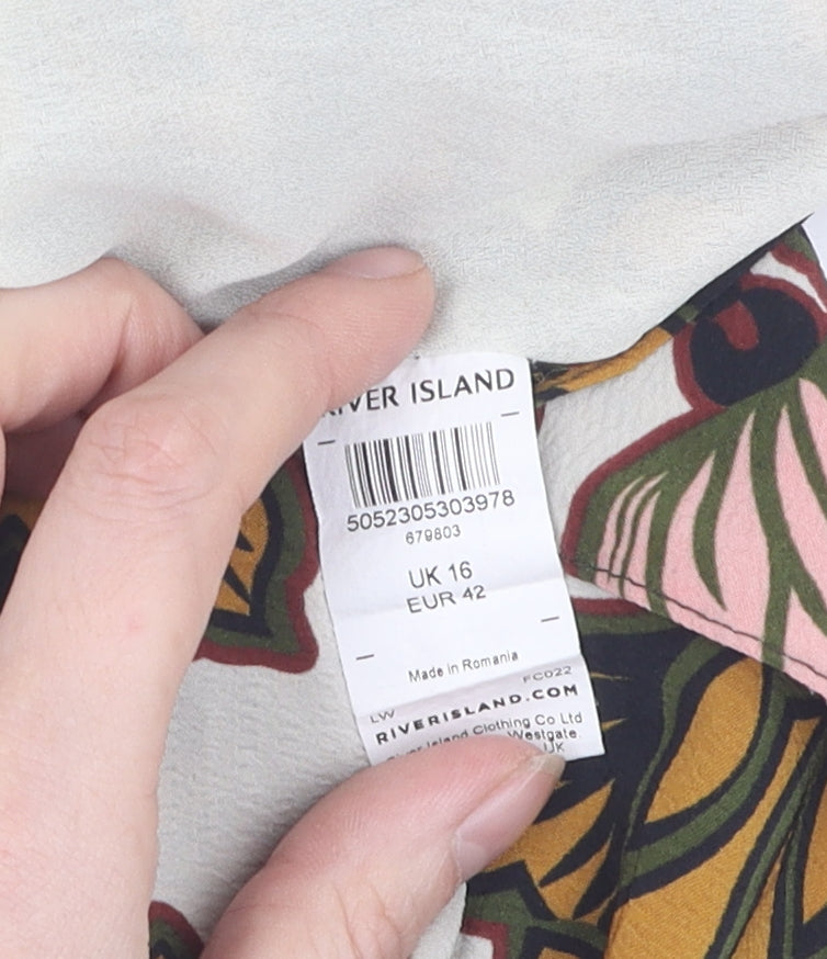 River Island Women's Floral Camisole, Size 16, Multi