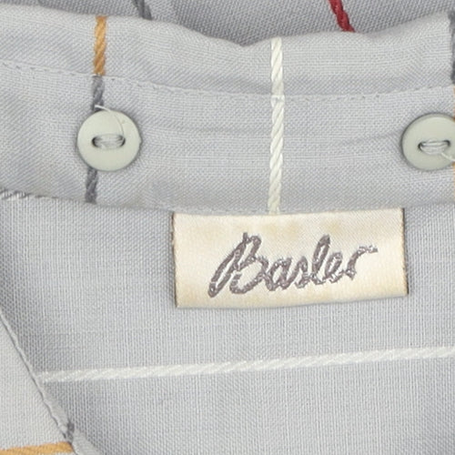 Basler Women's Vintage Grey Striped Polyester Shirt Dress Size 10