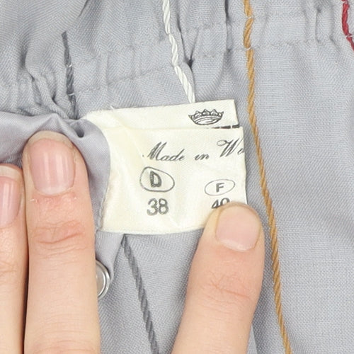 Basler Women's Vintage Grey Striped Polyester Shirt Dress Size 10