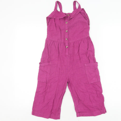 Next Girls Pink Jumpsuit 4-5 Years, Adjustable Straps