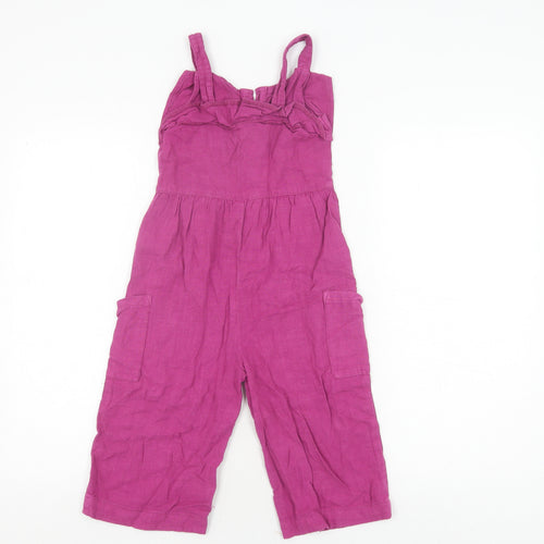 Next Girls Pink Jumpsuit 4-5 Years, Adjustable Straps