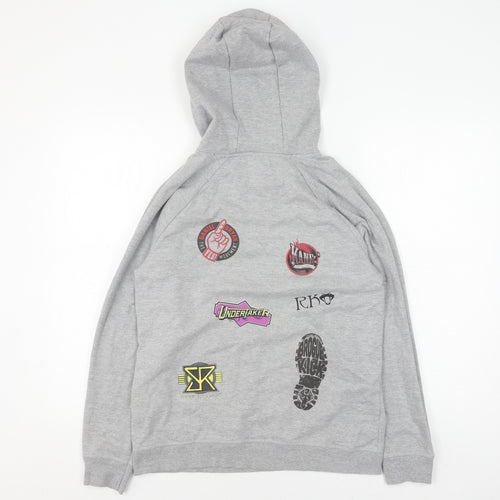 Character.com Boys WWE Grey Hoodie Pullover 14 Logo Casual