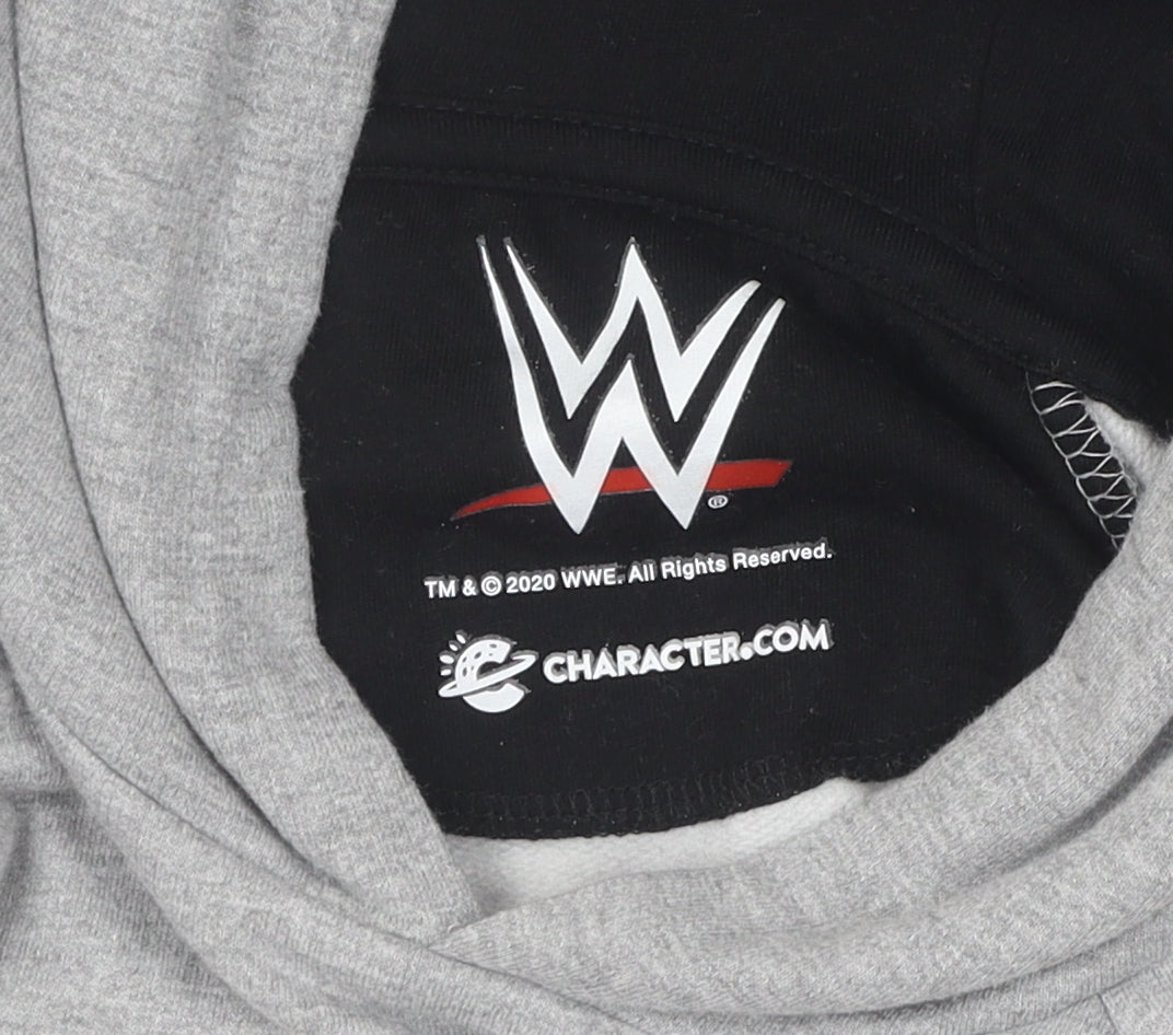 Character.com Boys WWE Grey Hoodie Pullover 14 Logo Casual