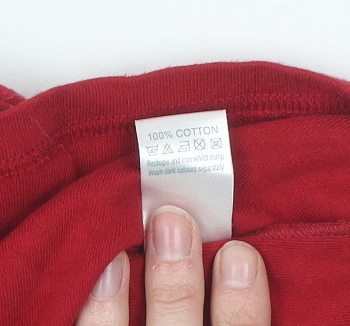 New Look Women's Red Graphic Tank Top Size 16