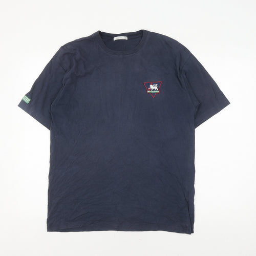 Marks and Spencer Men’s Blue Cotton T-Shirt, M