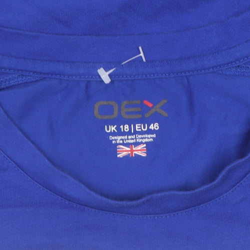 OEX Blue Unisex Crew Neck T-Shirt Size 18