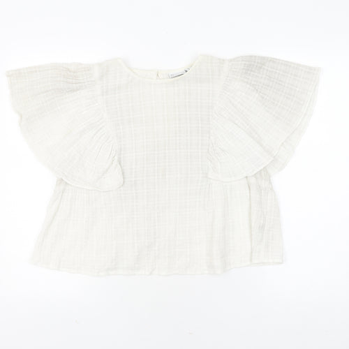 ASOS DESIGN Women's White Cotton Blouse UK 18