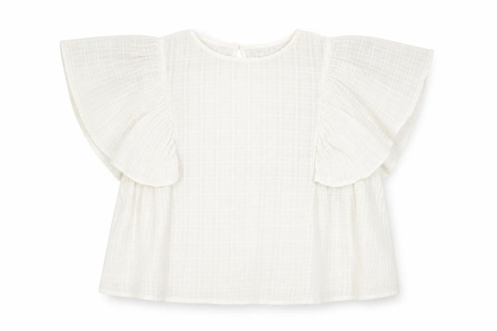 Front view of ASOS DESIGN Women's White Cotton Blouse UK 18