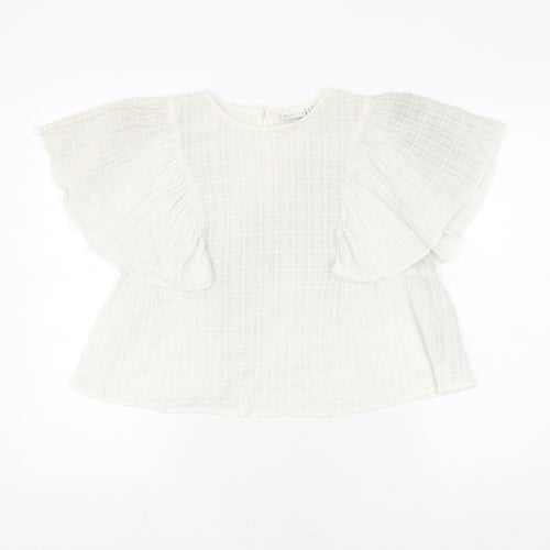 ASOS DESIGN Women's White Cotton Blouse UK 18