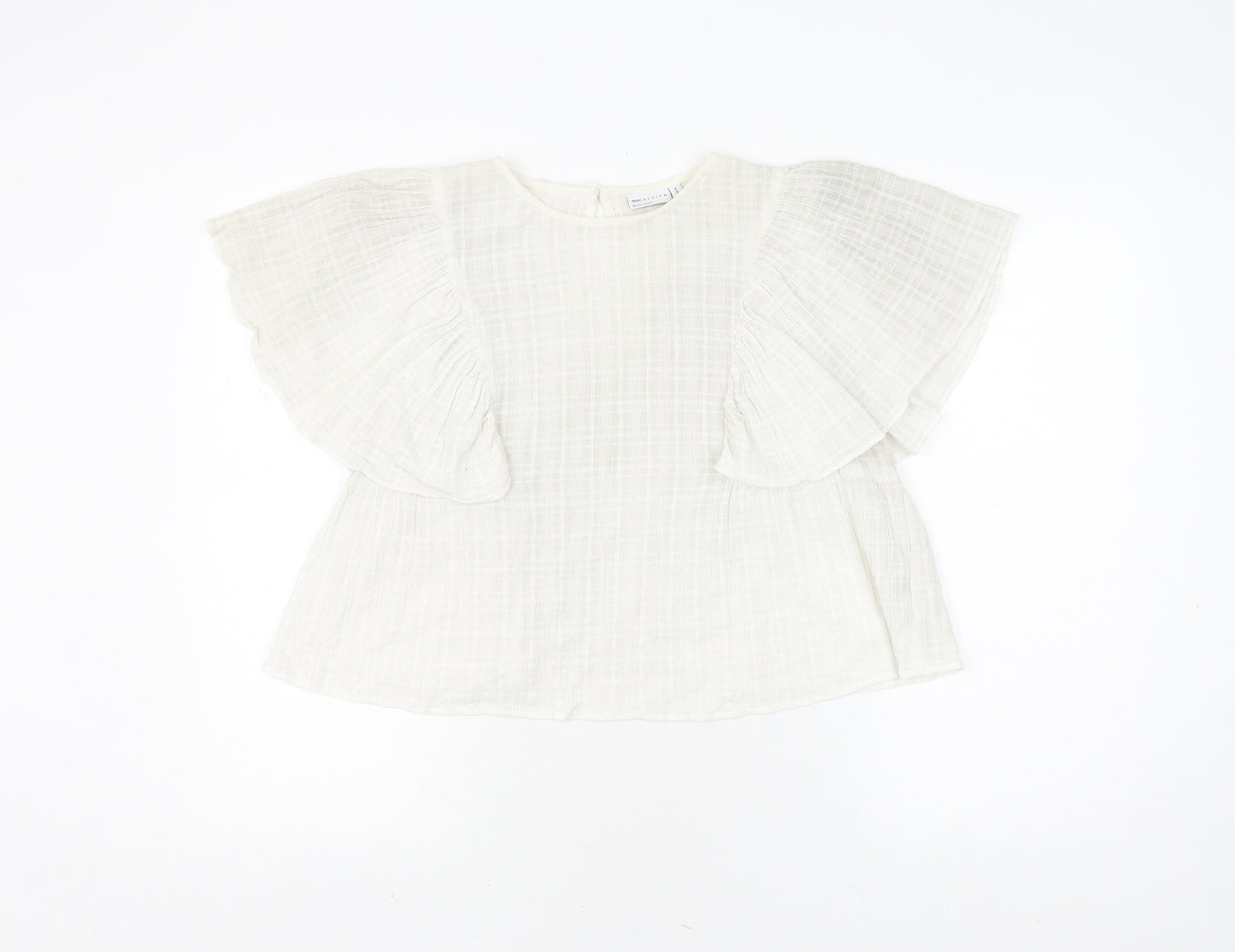 ASOS DESIGN Women's White Cotton Blouse UK 18