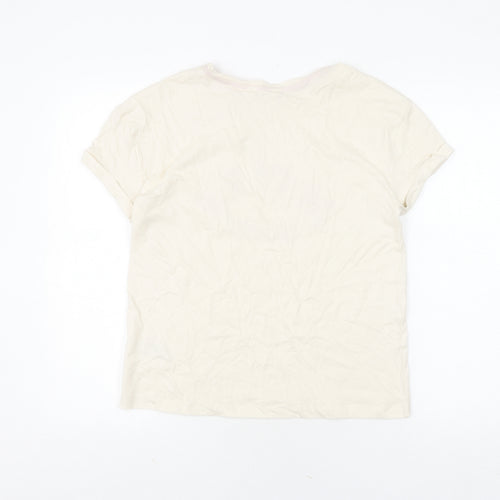 Marks and Spencer Women's Ivory T-Shirt XS