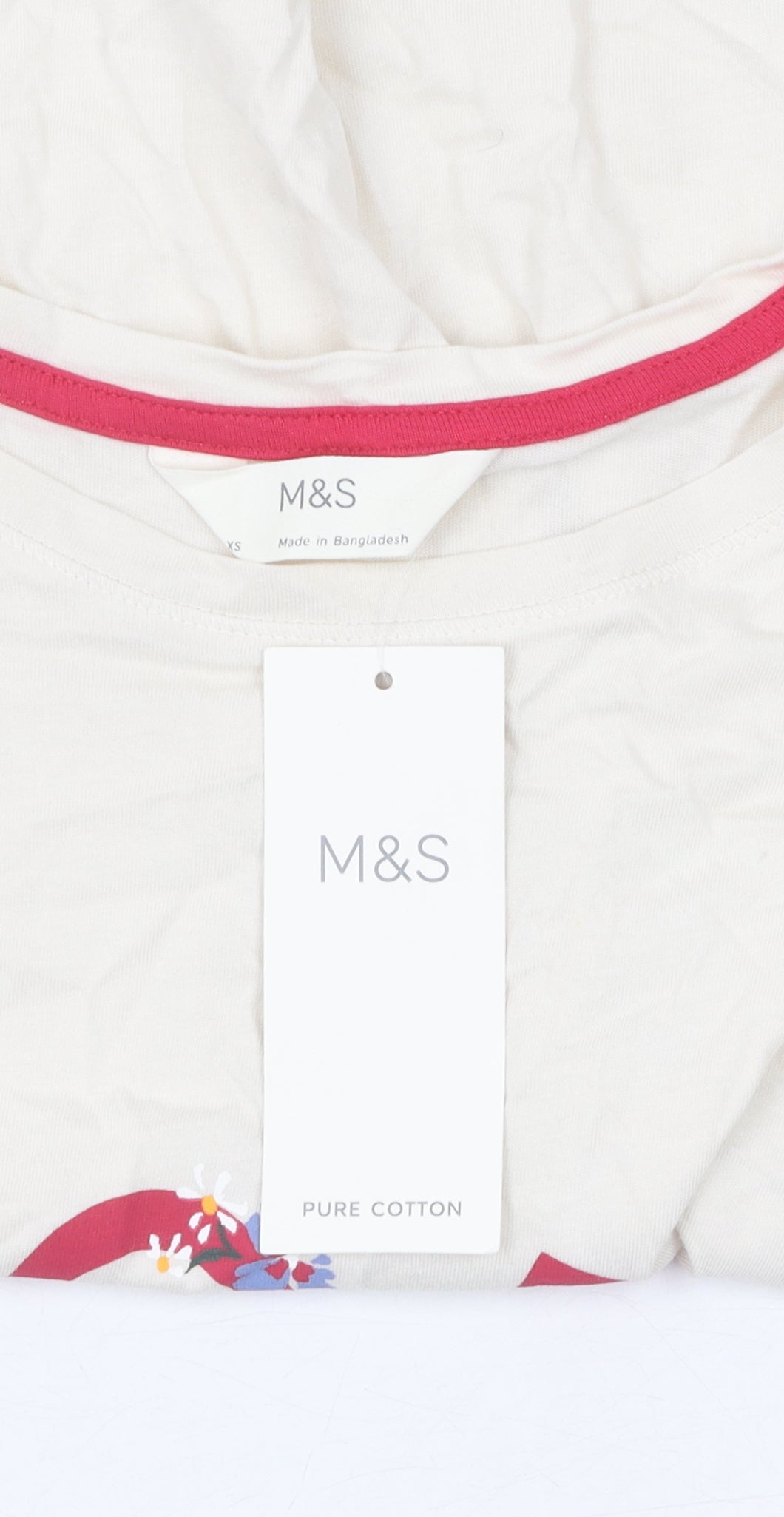 Marks and Spencer Women's Ivory T-Shirt XS