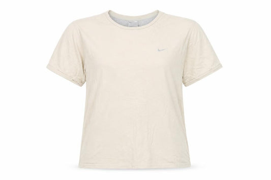 Front view of Nike Beige Basic T-Shirt unisex adults, size S