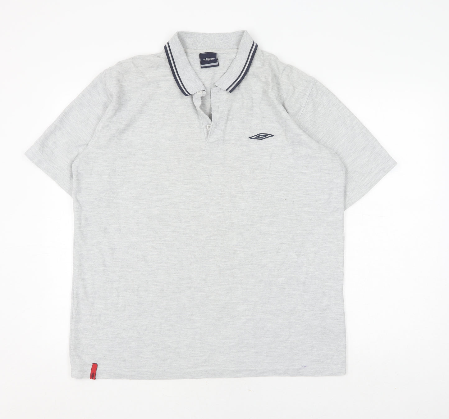 Umbro Men's Grey Polo Shirt XL Short Sleeve Casual
