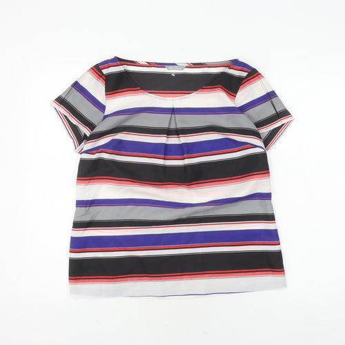Marks and Spencer Women's Multicoloured Striped T-Shirt, Size 12
