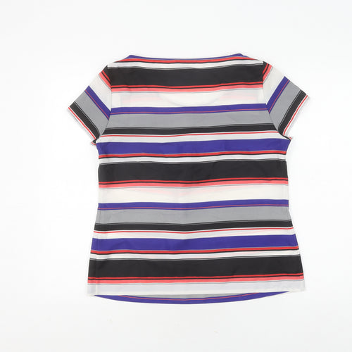 Marks and Spencer Women's Multicoloured Striped T-Shirt, Size 12