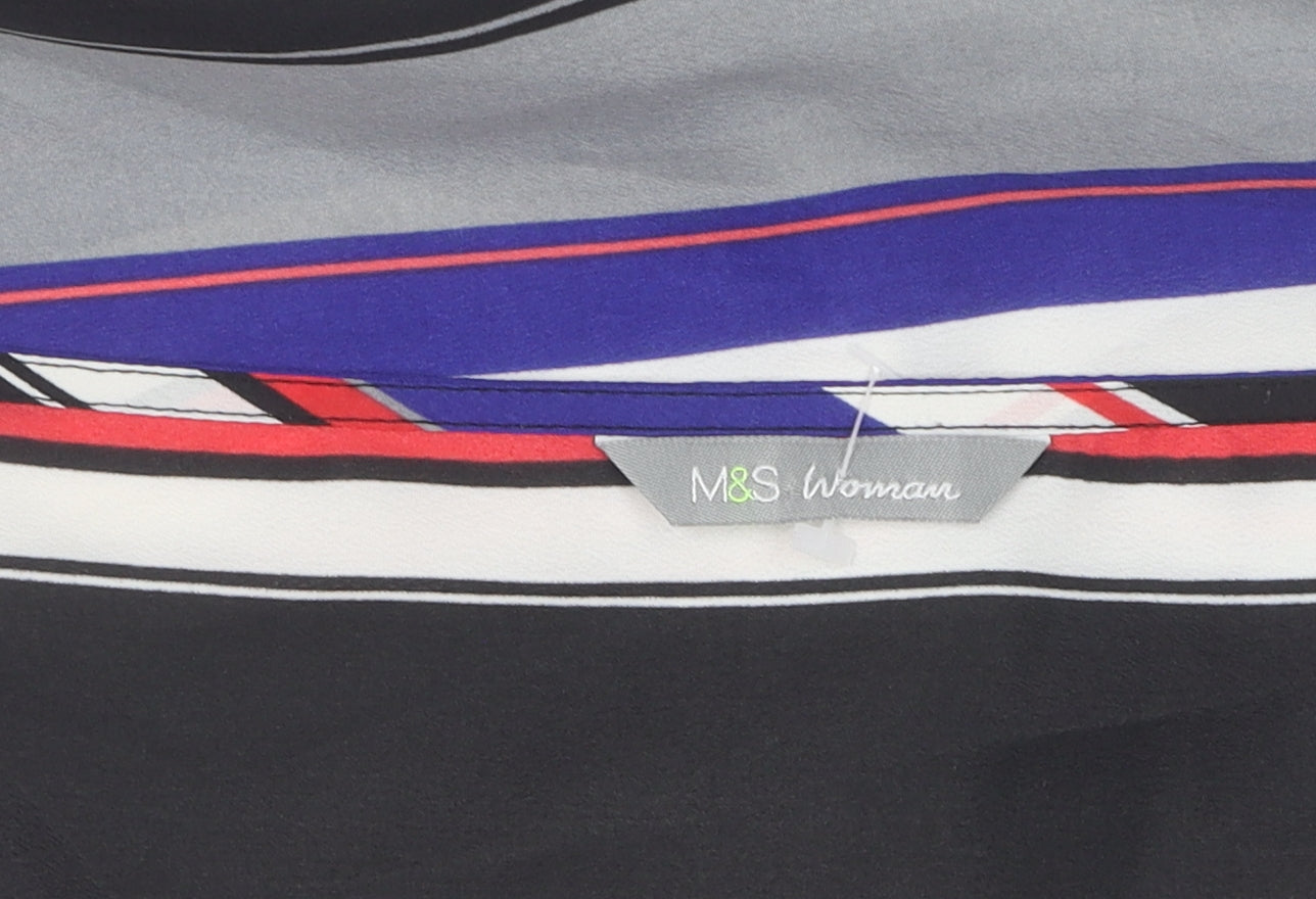 Marks and Spencer Women's Multicoloured Striped T-Shirt, Size 12