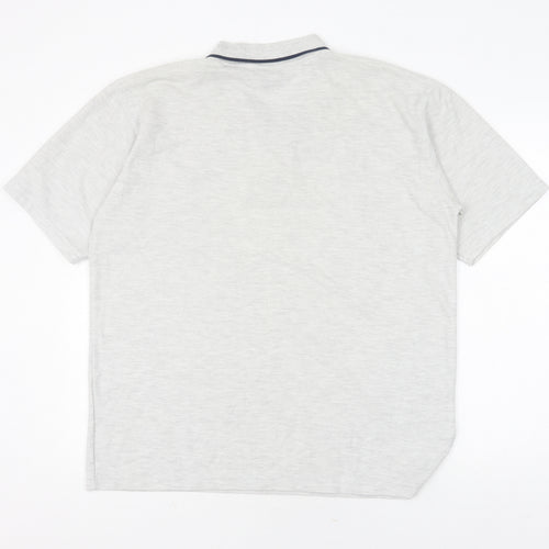 Umbro Men's Grey Polo Shirt XL Short Sleeve Logo