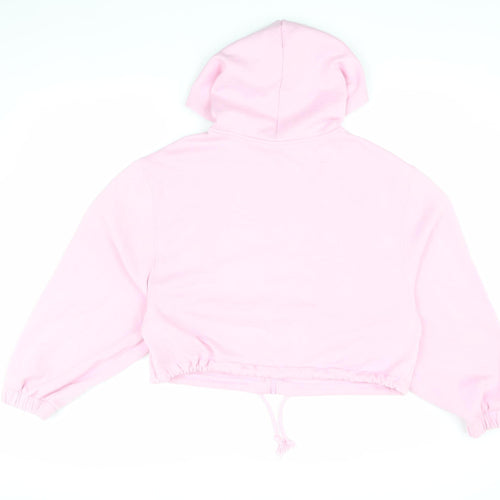 ASOS DESIGN Women's Pink Hooded Full Zip Hoodie Size 8