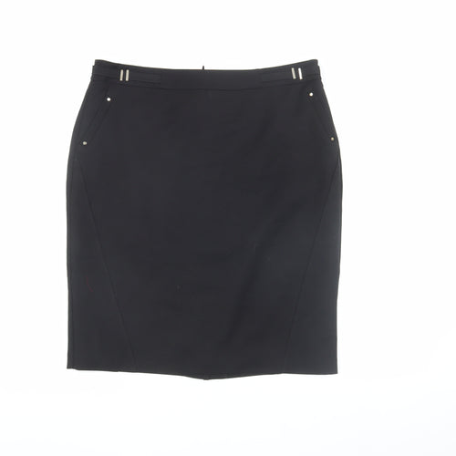 Wallis Women's Black Straight Pencil Skirt UK 14