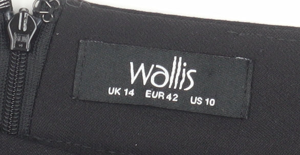 Wallis Women's Black Straight Pencil Skirt UK 14