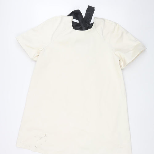 Marks and Spencer Women Ivory Shift Dress Size 14