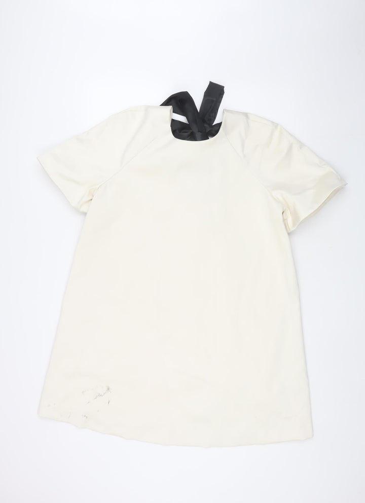 Marks and Spencer Women Ivory Shift Dress Size 14