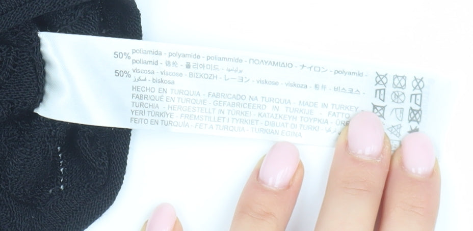 Zara Women's Black Knit Blouse - Size 10