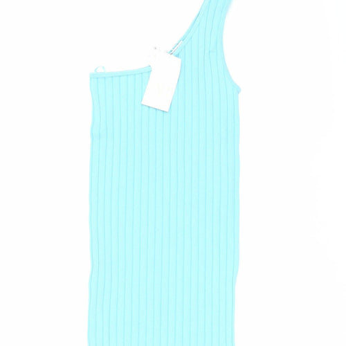 Zara Women's Blue One Shoulder Tank Dress XS