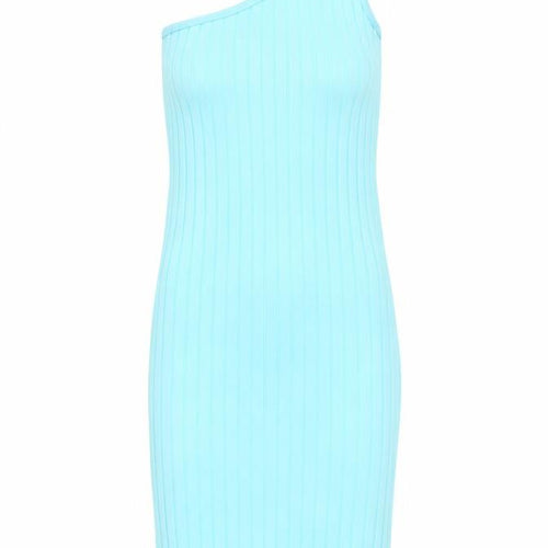 Zara Women's Blue One Shoulder Tank Dress XS