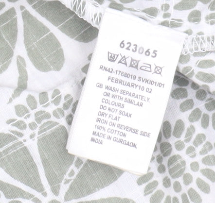 Monsoon Women's Green Floral Blouse Size 14