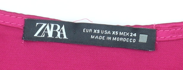 Zara Women's Pink Long Wrap Dress XS