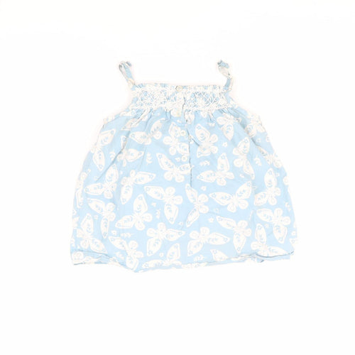 Baby Boden Blue Girls Butterfly Tank Top 2-3 Years