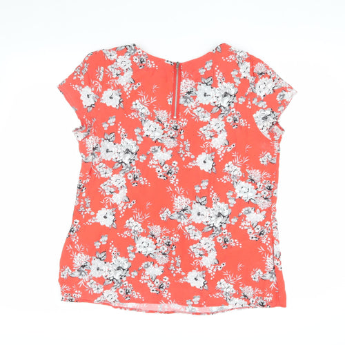 Wallis Women's Red Floral Tunic Blouse Size 16