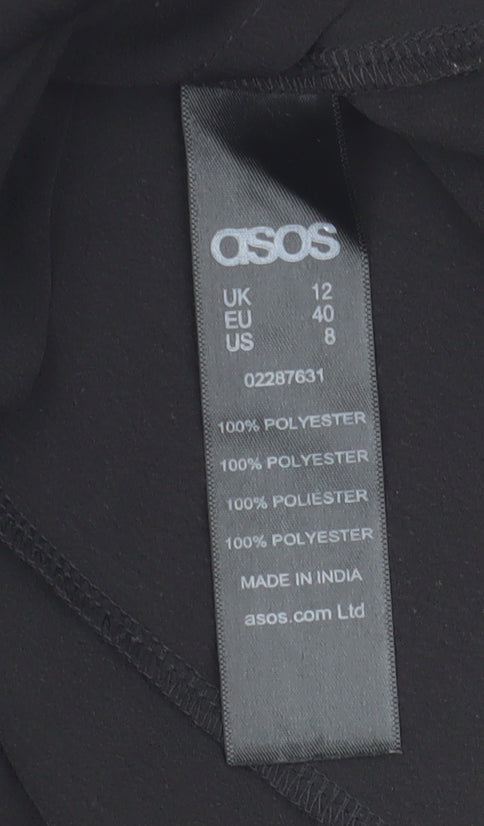 ASOS Women's Black Playsuit, Size 12, Sleeveless