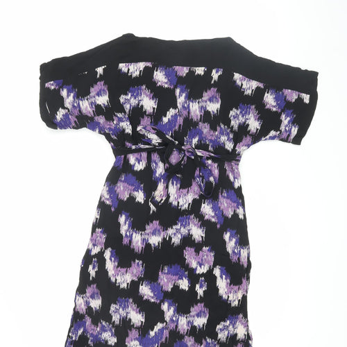 Monsoon Women's Black Purple Shift Dress Size 8