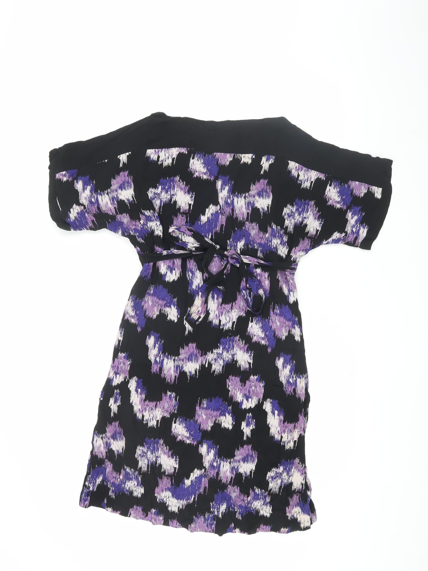 Monsoon Women's Black Purple Shift Dress Size 8
