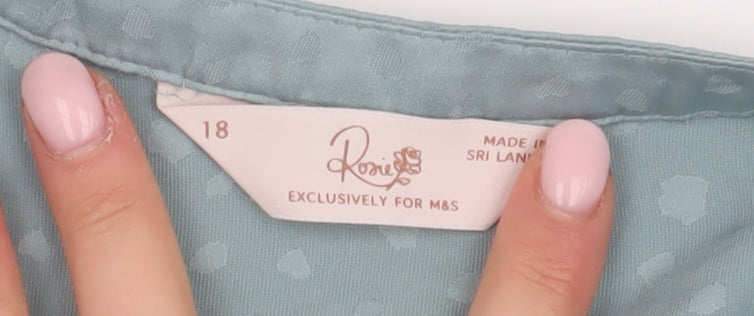 Marks and Spencer Women's Blue Blouse Size 18