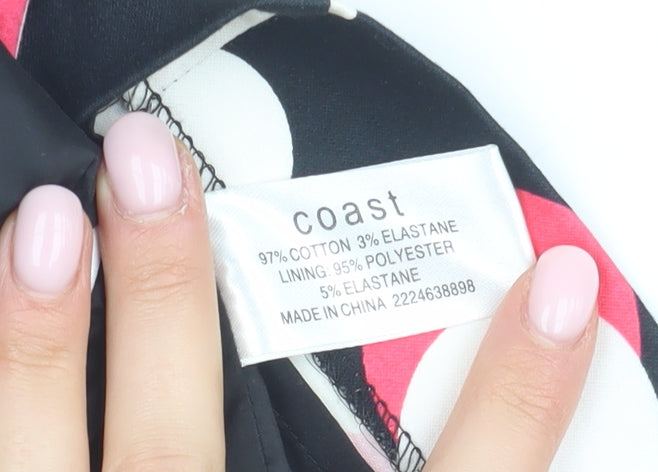 Coast Women's Multicoloured Polka Dot Pencil Dress Size 10